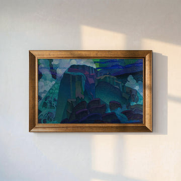 Raymond Jonson – Rock at Sea (Denizde Kaya) (1920–1922) | Çerçeveli Kanvas Tablo