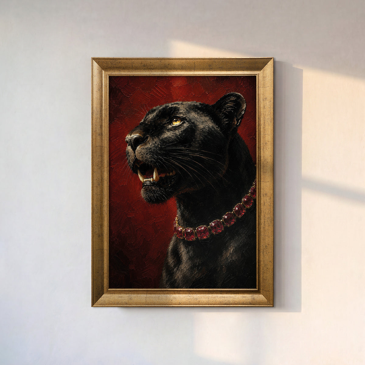 Siyah Panter Portresi Kanvas Tablo