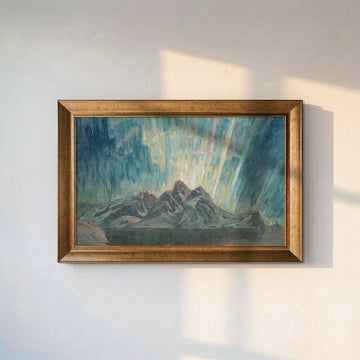 Anna Katarina Boberg – Northern Lights. Study from North Norway | Çerçeveli Kanvas Tablo