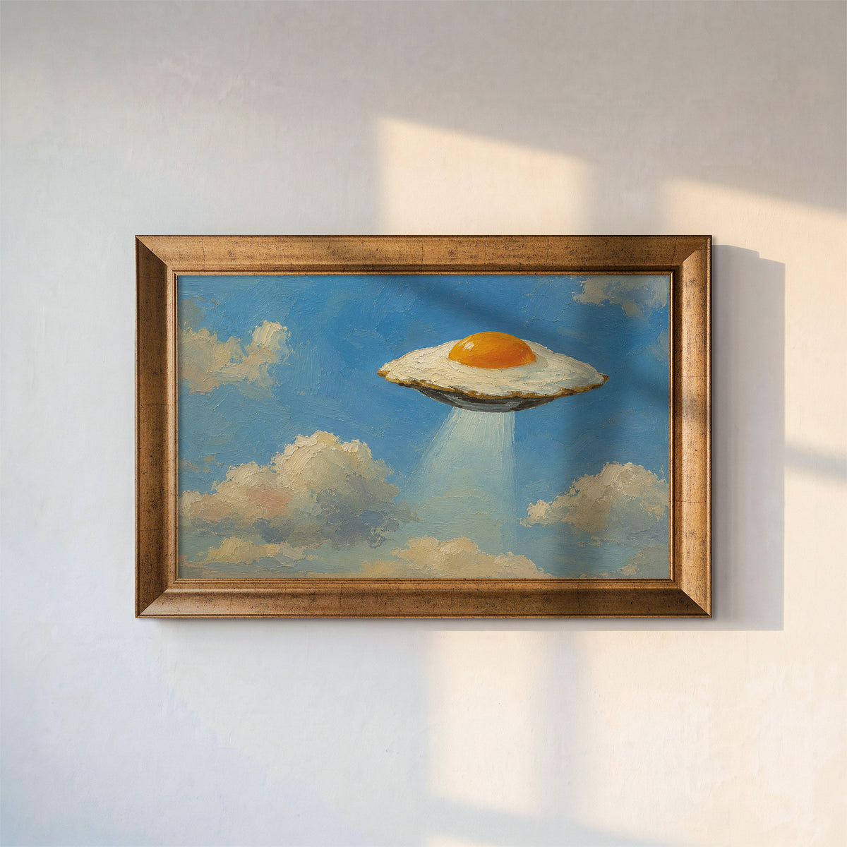 Yumurta UFO – Eğlenceli Gökyüzü Kanvas Tablo