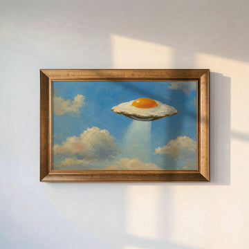 Yumurta UFO – Eğlenceli Gökyüzü Kanvas Tablo