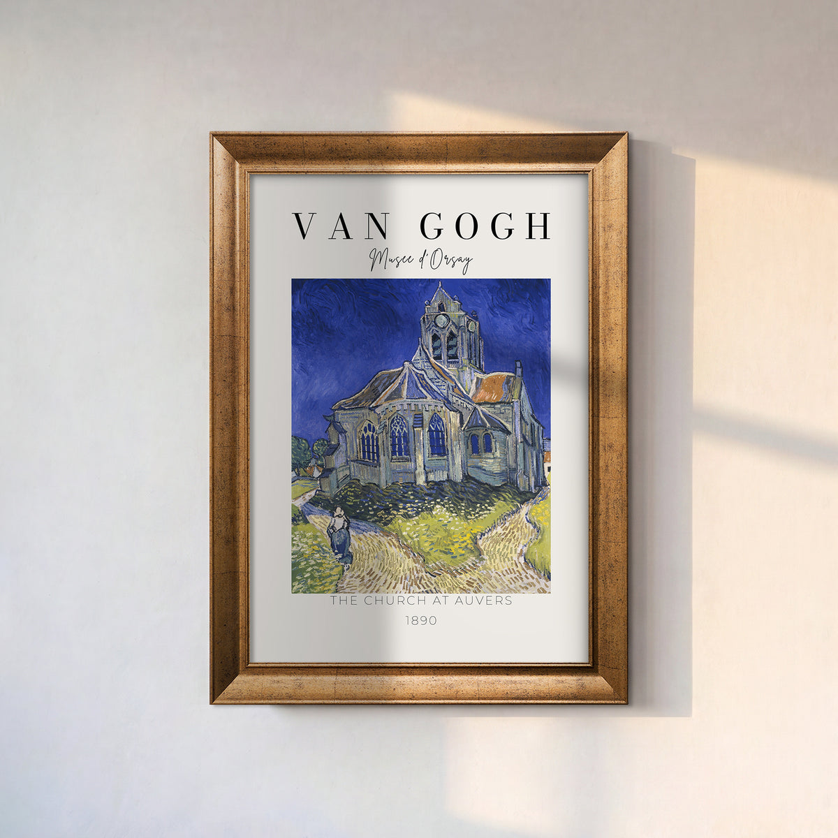 Vincent van Gogh – Auvers Kilisesi (1890) | Çerçeveli Kanvas Tablo