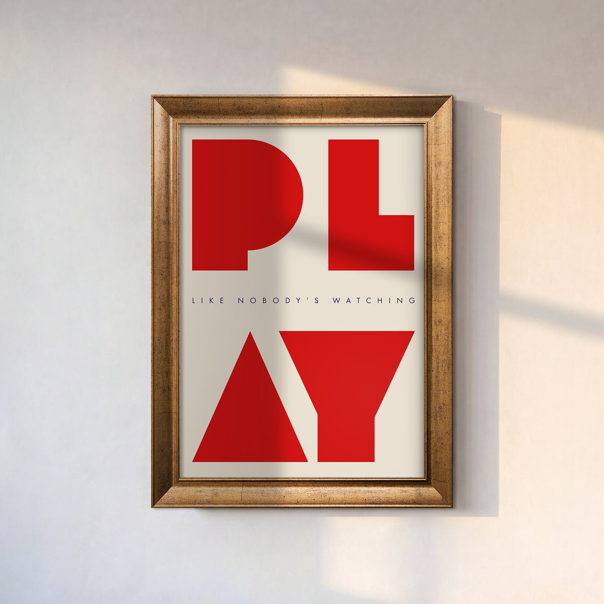 PLAY – Like Nobody’s Watching Tipografik Kanvas Tablo
