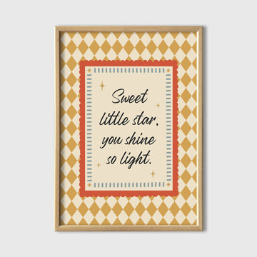 "Sweet Little Star" Çocuk Tablo