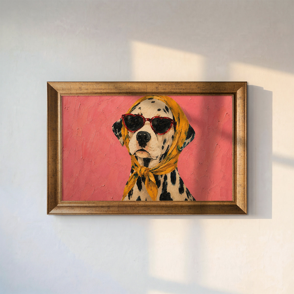 Gözlüklü Dalmaçyalı Köpek – Eğlenceli Kanvas Tablo