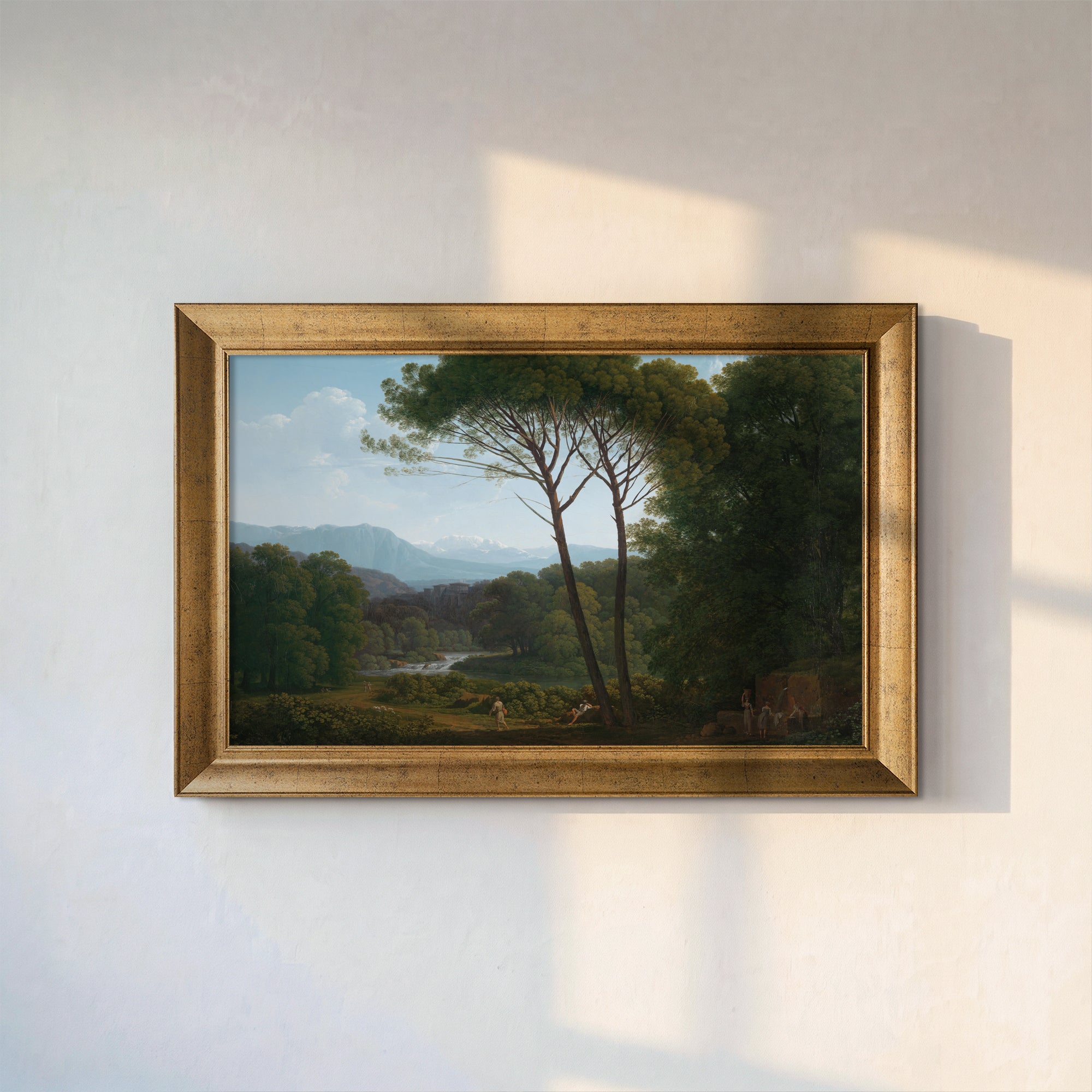 İtalyan Manzarası ve Çam Ağaçları Tablosu (1795) | Hendrik Voogd Klasik Peyzaj Duvar Dekoru