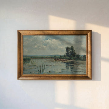 Willem Roelofs – Loosdrecht Yakınlarında Göl (1887) | Kanvas Tablo