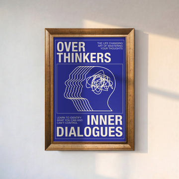 Overthinkers – Inner Dialogues Tipografik Kanvas Tablo