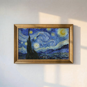 Vincent van Gogh – Yıldızlı Gece (1889) | Çerçeveli Duvar Tablosu