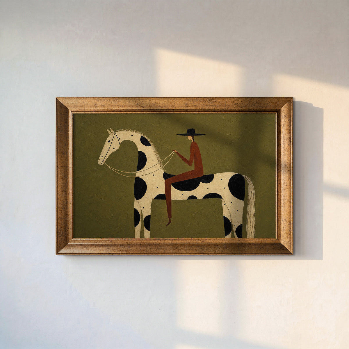 Benekli At ve Binici – Modern Kanvas Tablo