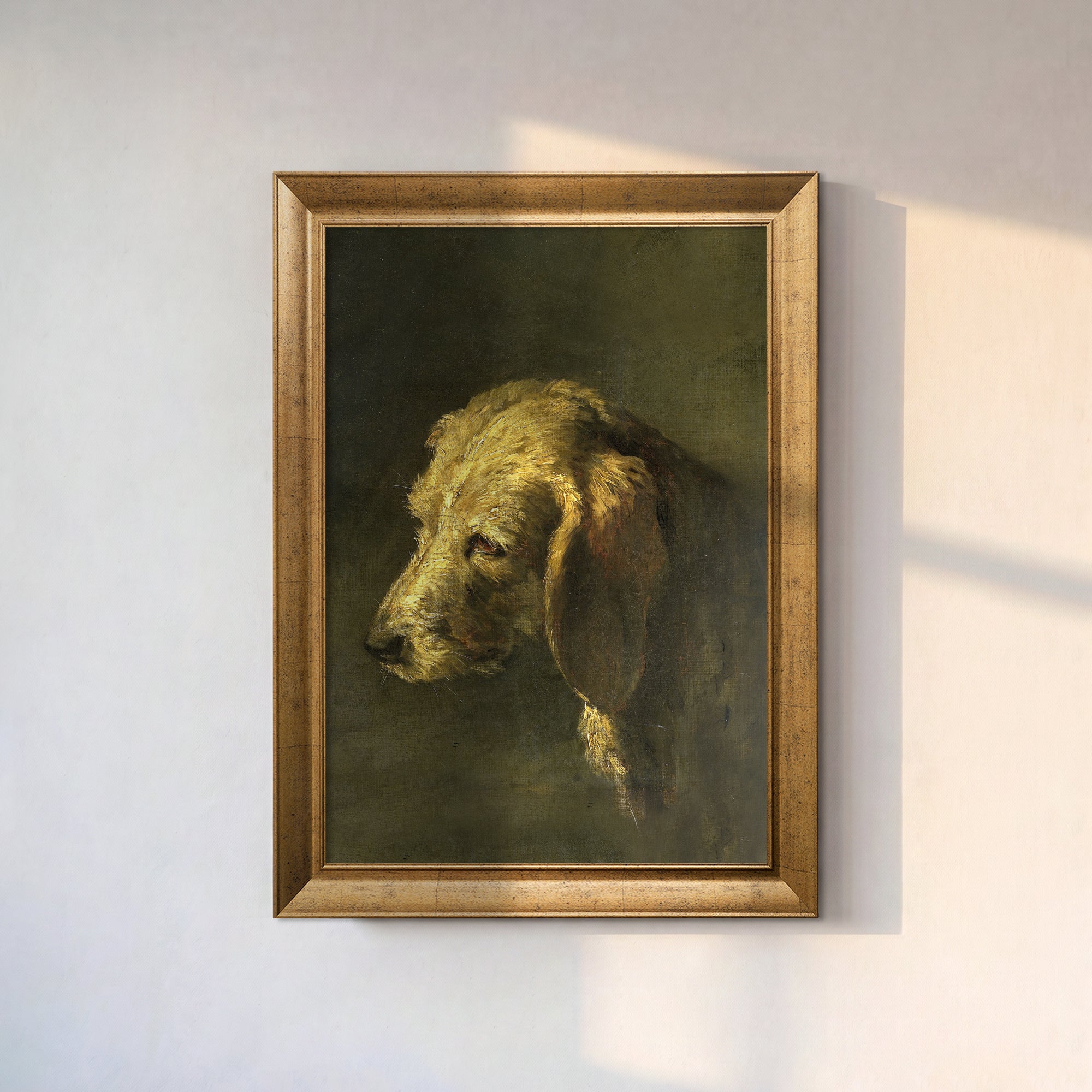 Köpek Başı Tablosu (1820–1845) | Nicolas Toussaint Charlet Klasik Hayvan Portresi