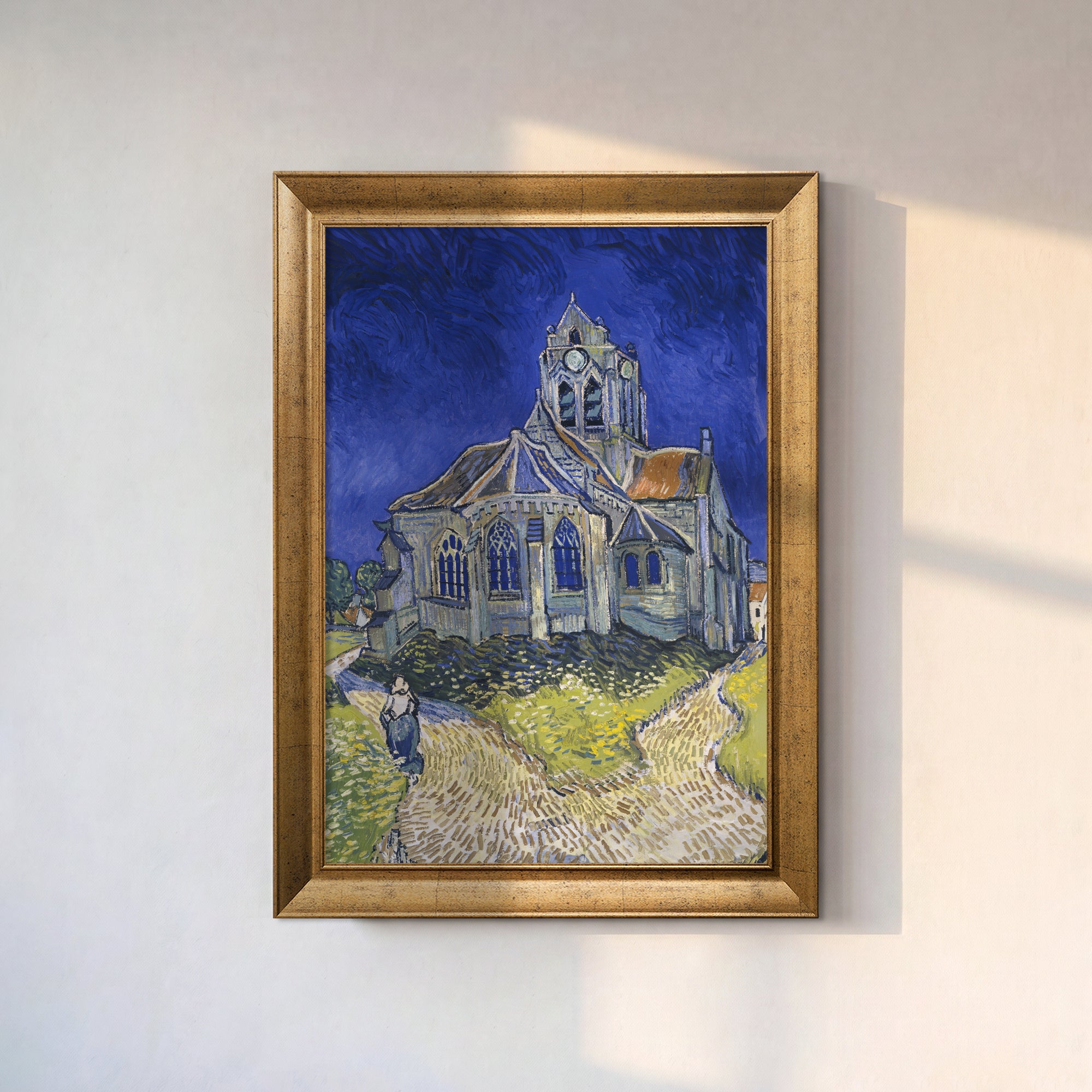 Vincent van Gogh – Auvers Kilisesi (1890) | Çerçeveli Duvar Tablosu