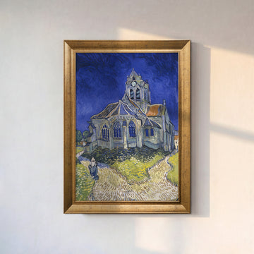 Vincent van Gogh – Auvers Kilisesi (1890) | Çerçeveli Duvar Tablosu