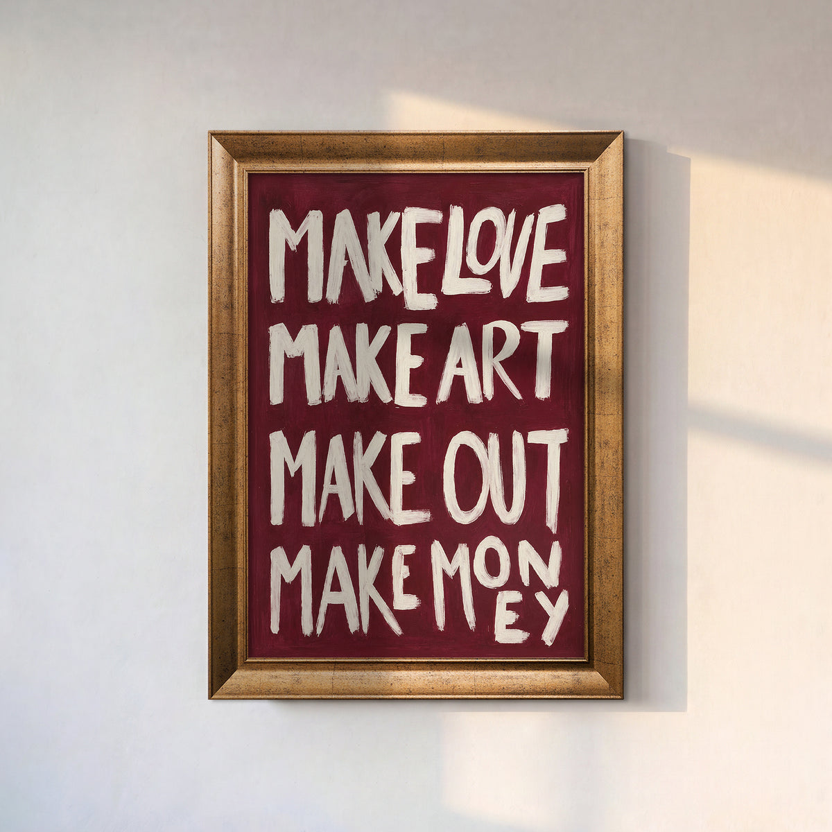 Make Love Make Art Kanvas Tablo