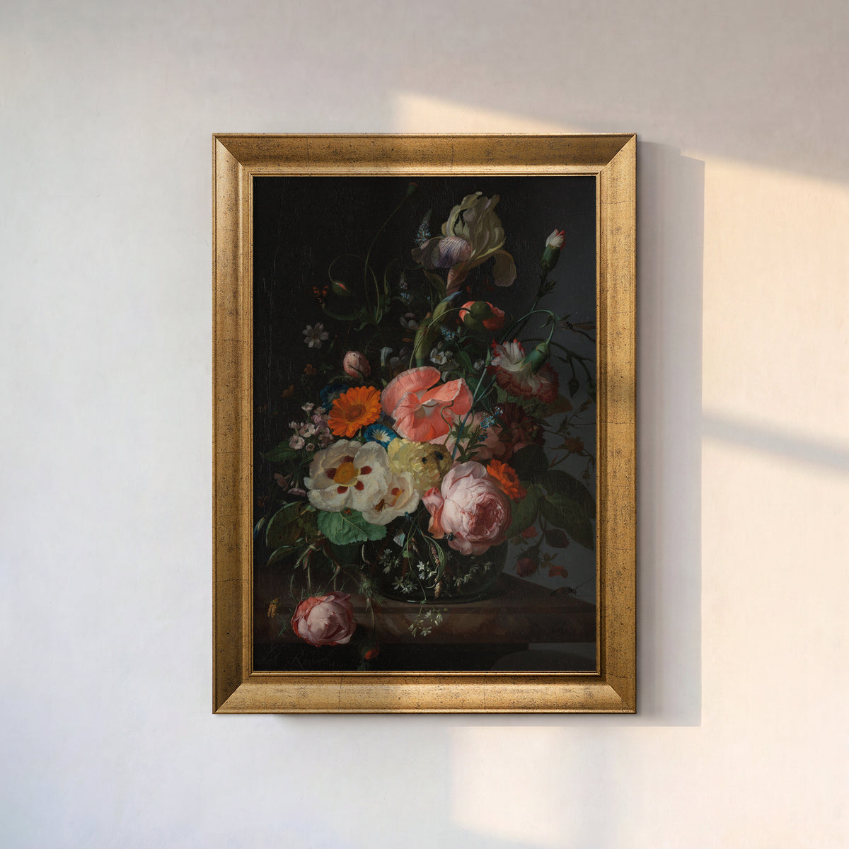 Rachel Ruysch – Still Life with Flowers on a Marble Tabletop (1716) | Kanvas Tablo