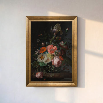 Rachel Ruysch – Still Life with Flowers on a Marble Tabletop (1716) | Kanvas Tablo