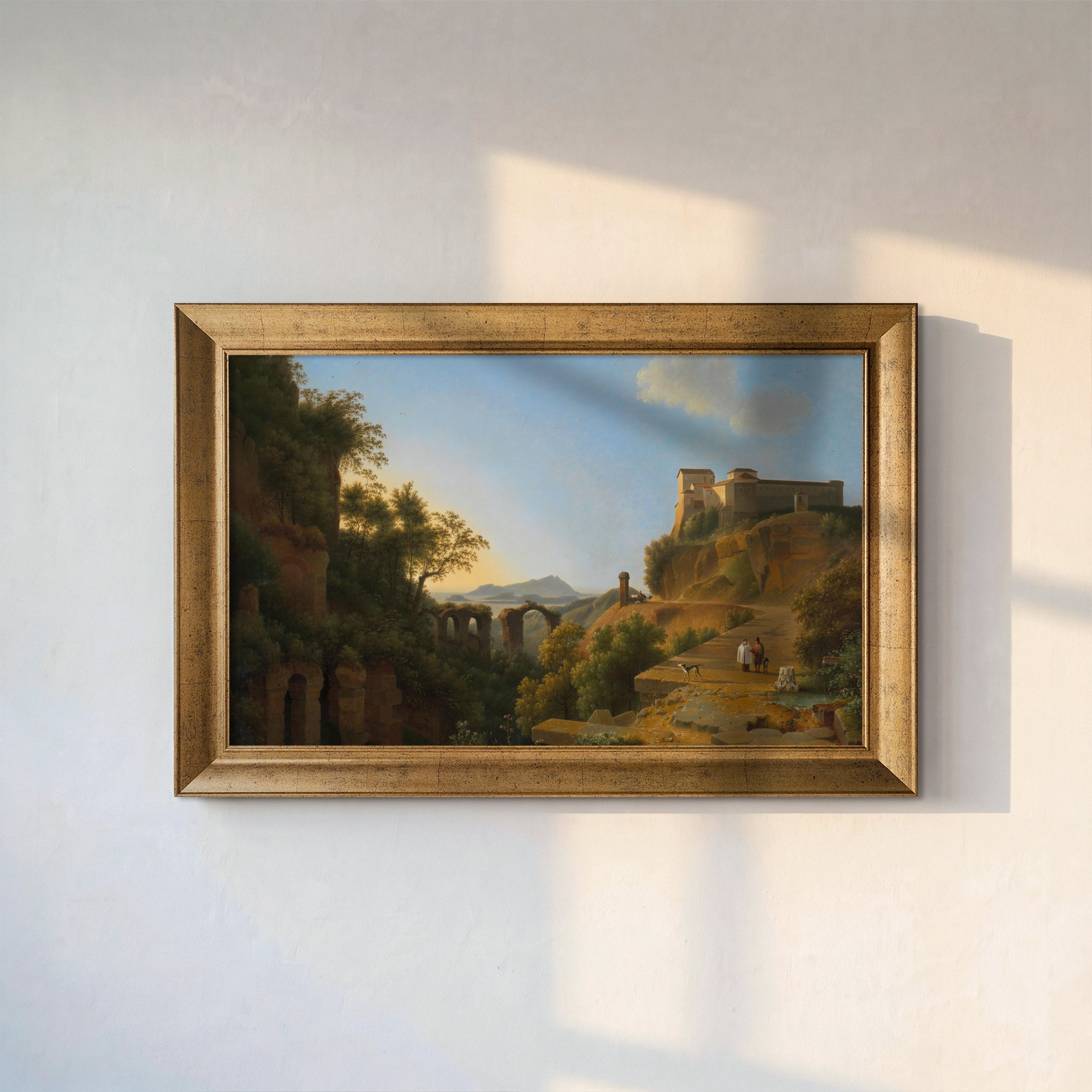 Napoli Körfezi ve Ischia Adası Tablosu (1818) | Josephus Augustus Knip Klasik İtalyan Manzarası