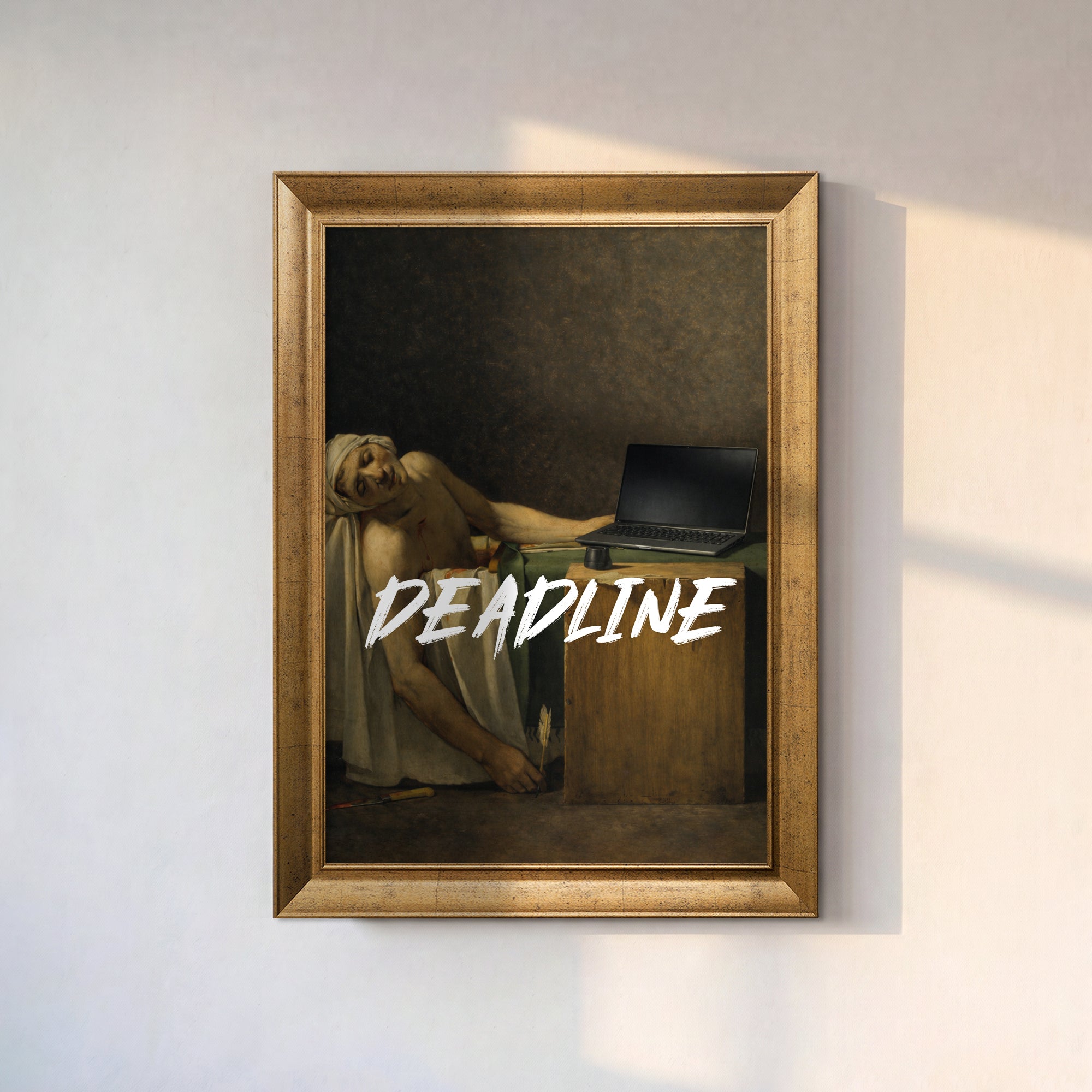 "DEADLINE" The Death of Marat Kanvas Tablo