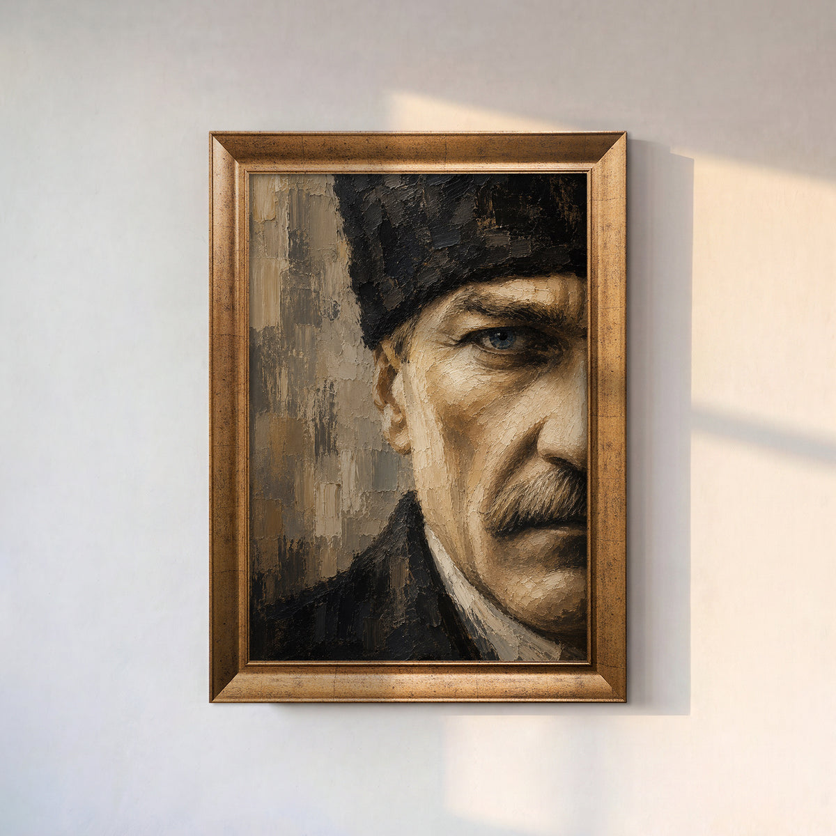 Atatürk Portresi – Modern Dokulu Kanvas Tablo