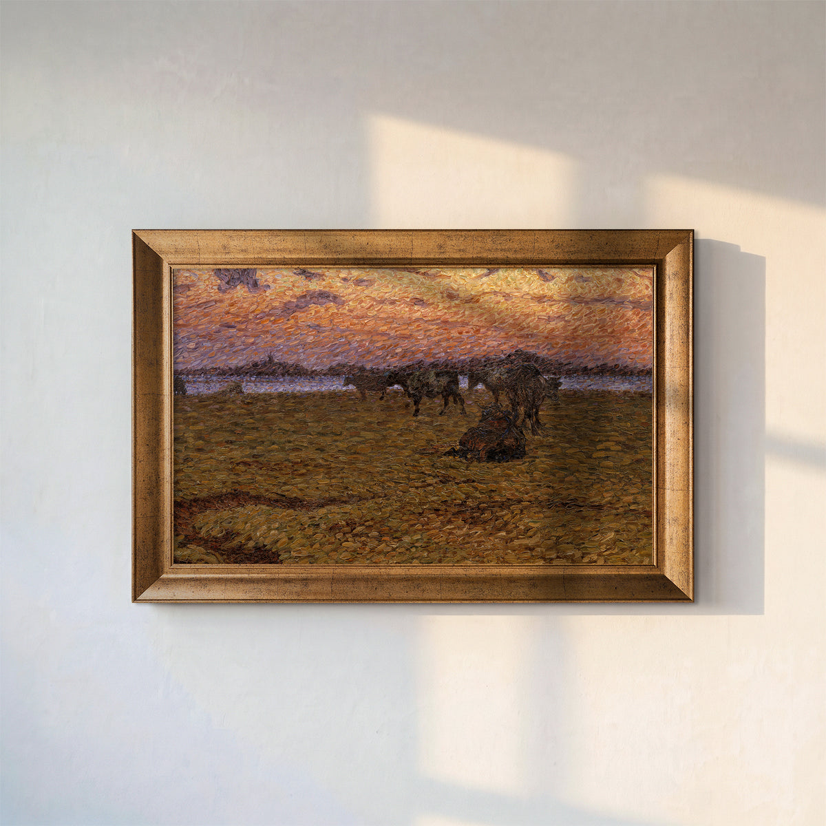 Nils Kreuger – Cows on the Beach (1909) | Çerçeveli Kanvas Tablo