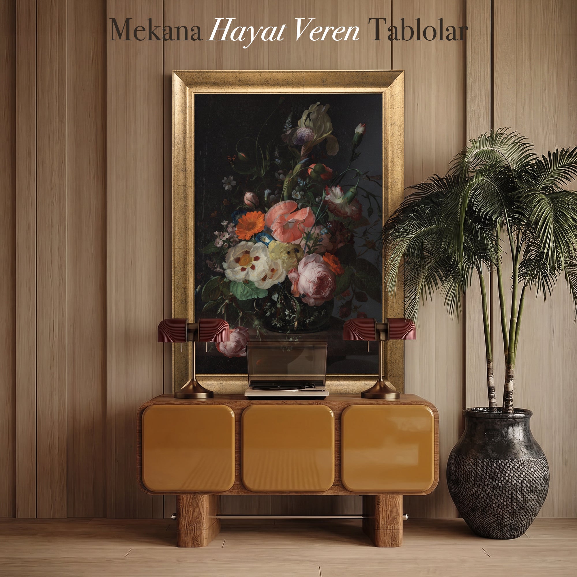 Rachel Ruysch – Still Life with Flowers on a Marble Tabletop (1716) | Kanvas Tablo