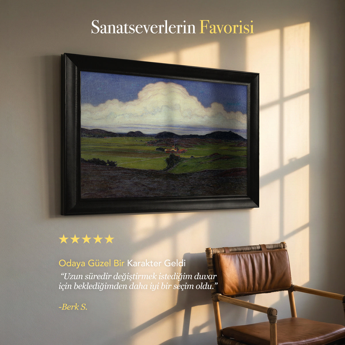 Karl Nordström – Hoga Valley (Hoga dal på Tjörn) | Çerçeveli Kanvas Tablo