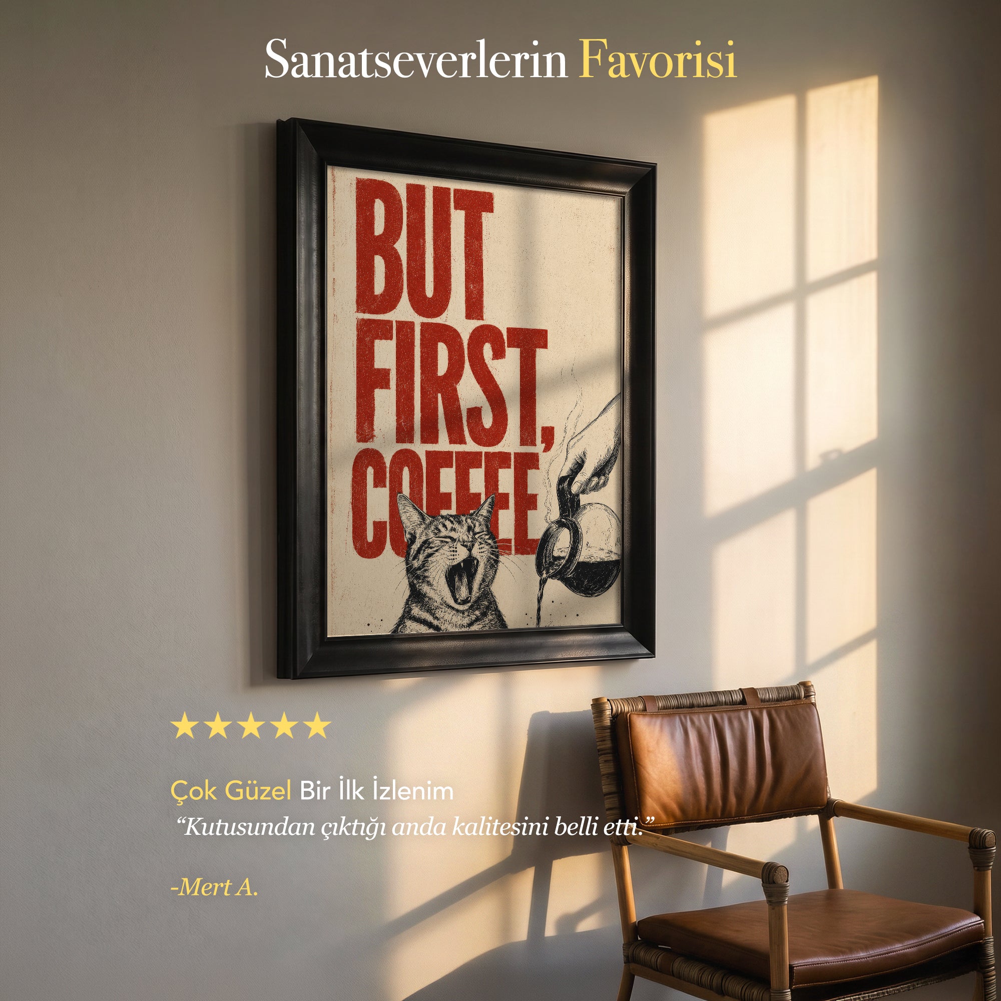 But First, Coffee Kanvas Tablo