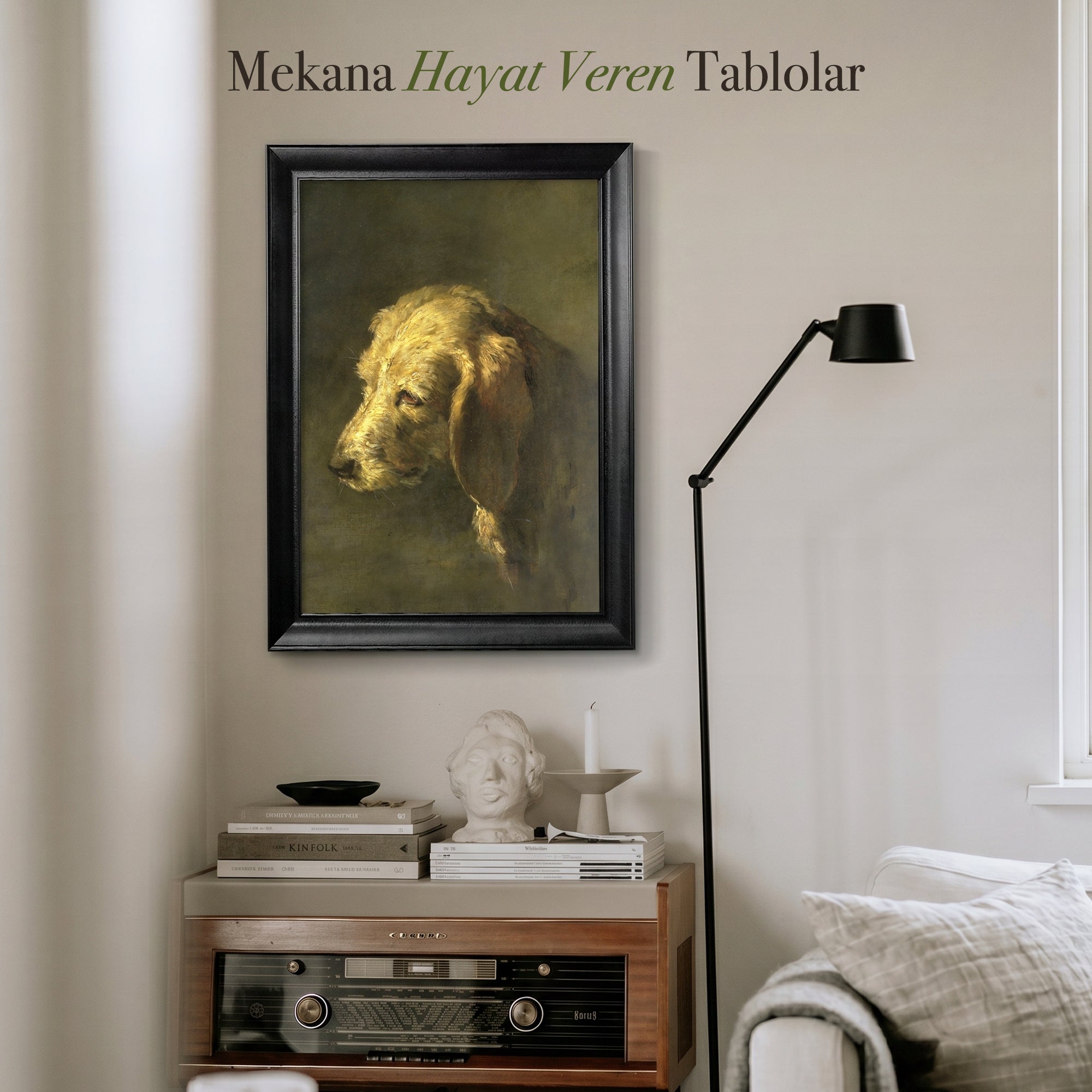 Köpek Başı Tablosu (1820–1845) | Nicolas Toussaint Charlet Klasik Hayvan Portresi
