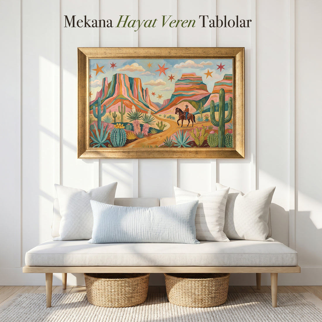 "Renkli Vahşi Batı" Kanvas Tablo