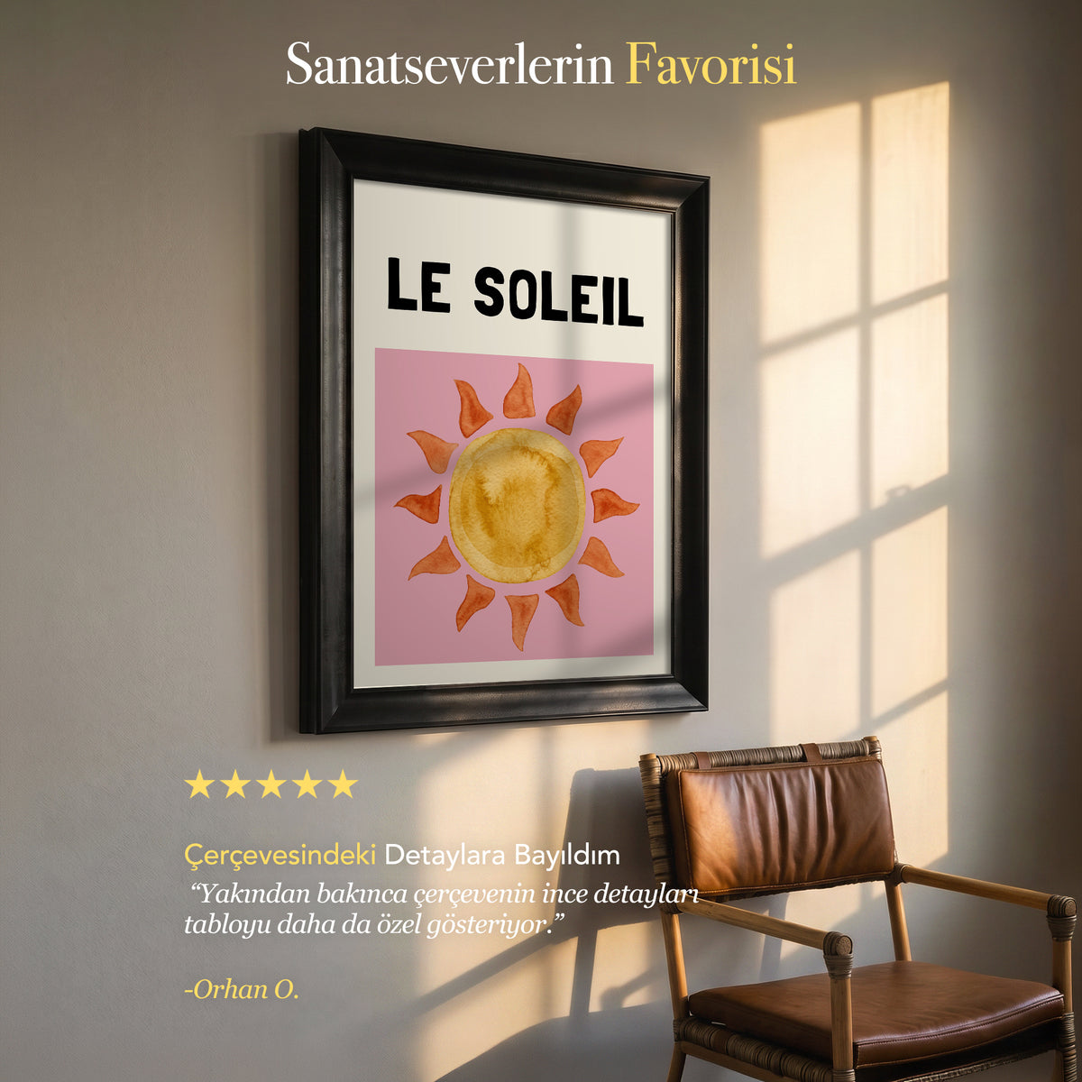 Le Soleil Güneş Kanvas Tablo