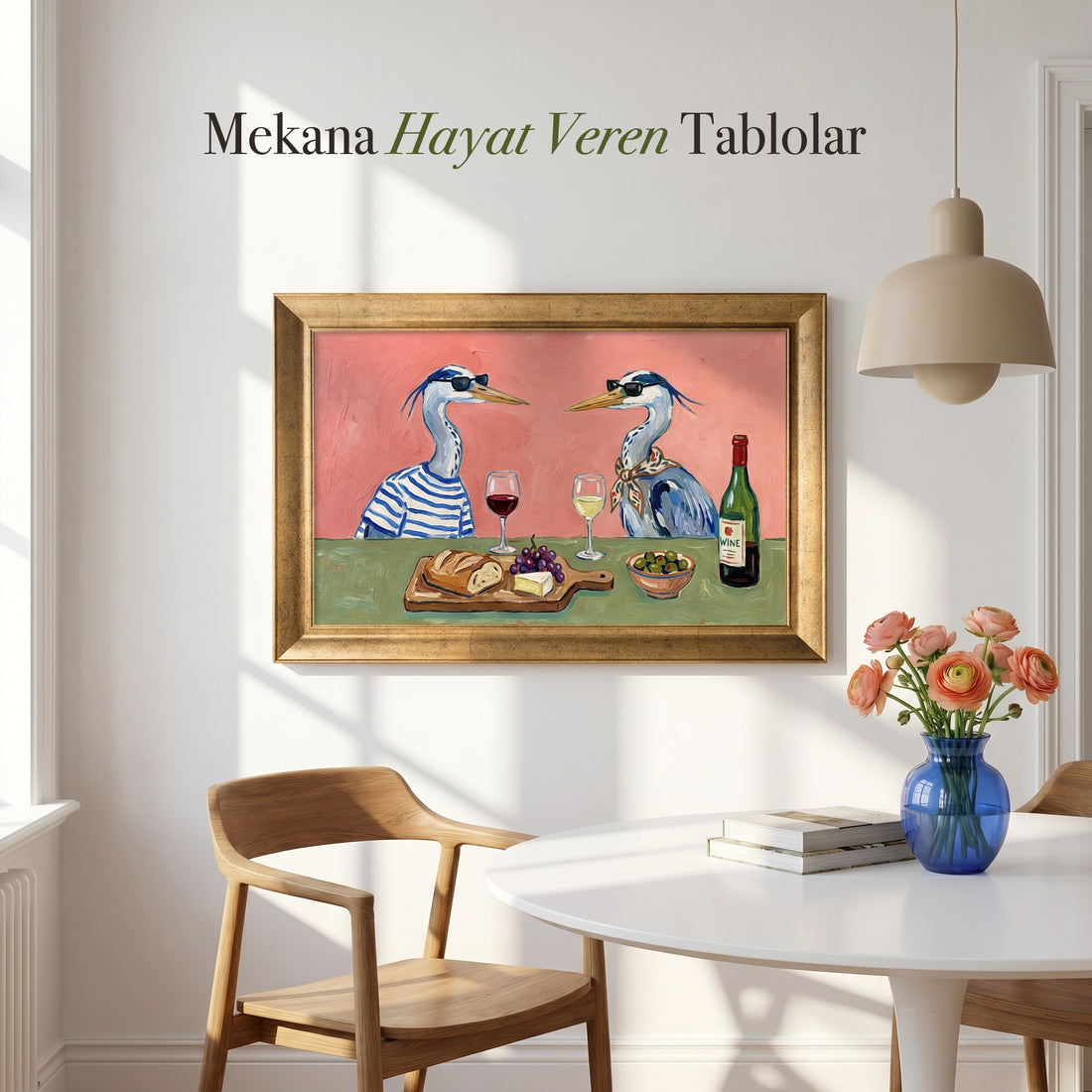 "Şarap Molası" Kanvas Tablo