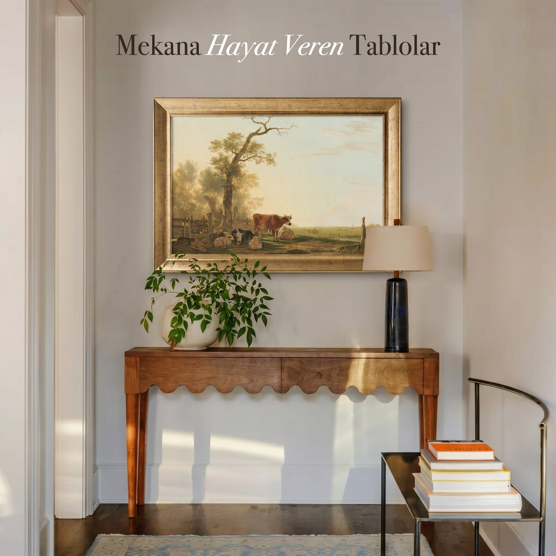Hayvanlı Kır Manzarası Tablosu (1800–1815) | Jacob van Strij Klasik Peyzaj Duvar Dekoru
