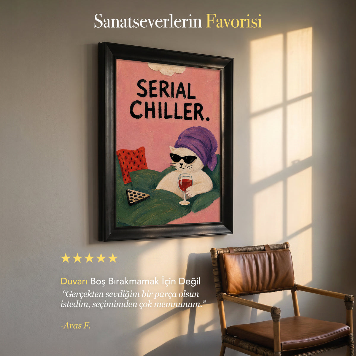 Serial Chiller Kedi – Mizahi Modern Kanvas Tablo