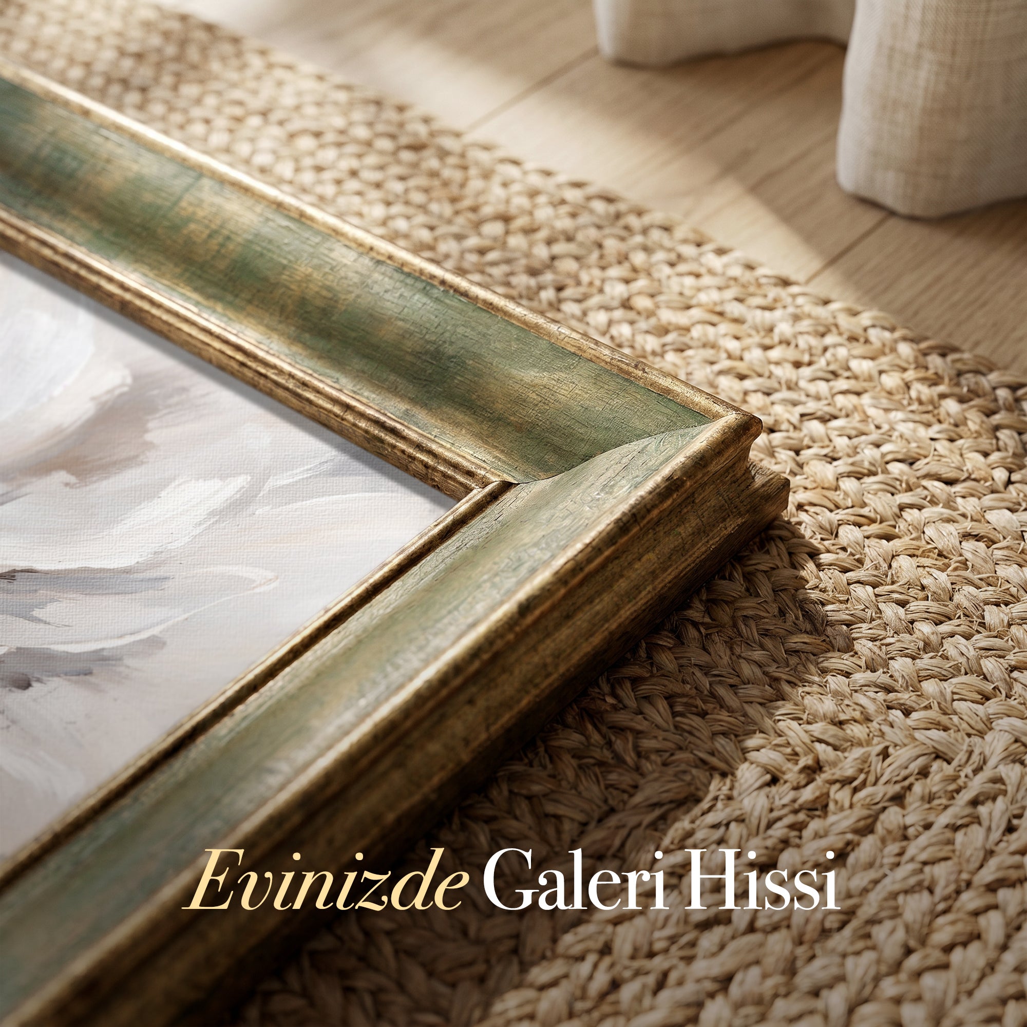 Beyaz Çiçekler Modern Duvar Tablosu | Zarif Çiçek Temalı Kanvas Sanat Eseri