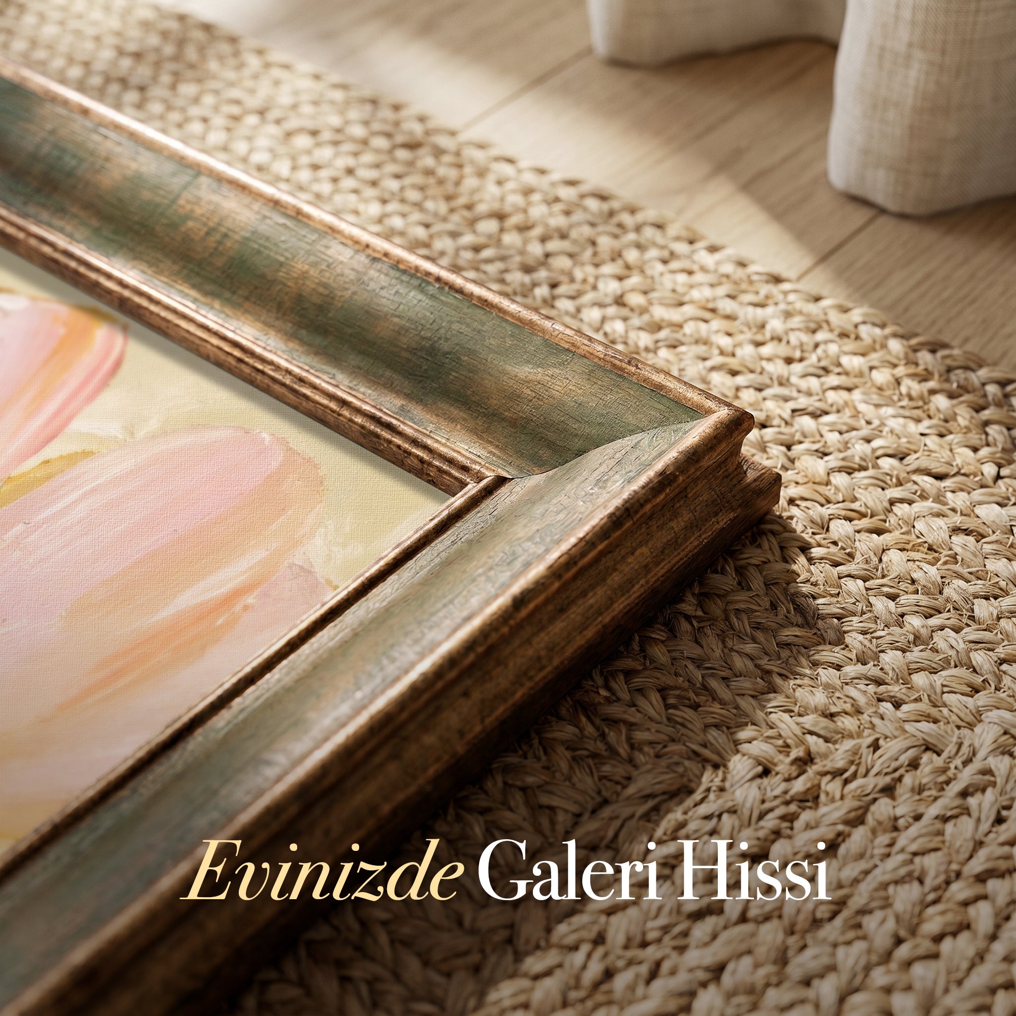 Pembe Çiçekler Kanvas Tablo – Pastel Yağlı Boya Çiçek Duvar Sanatı