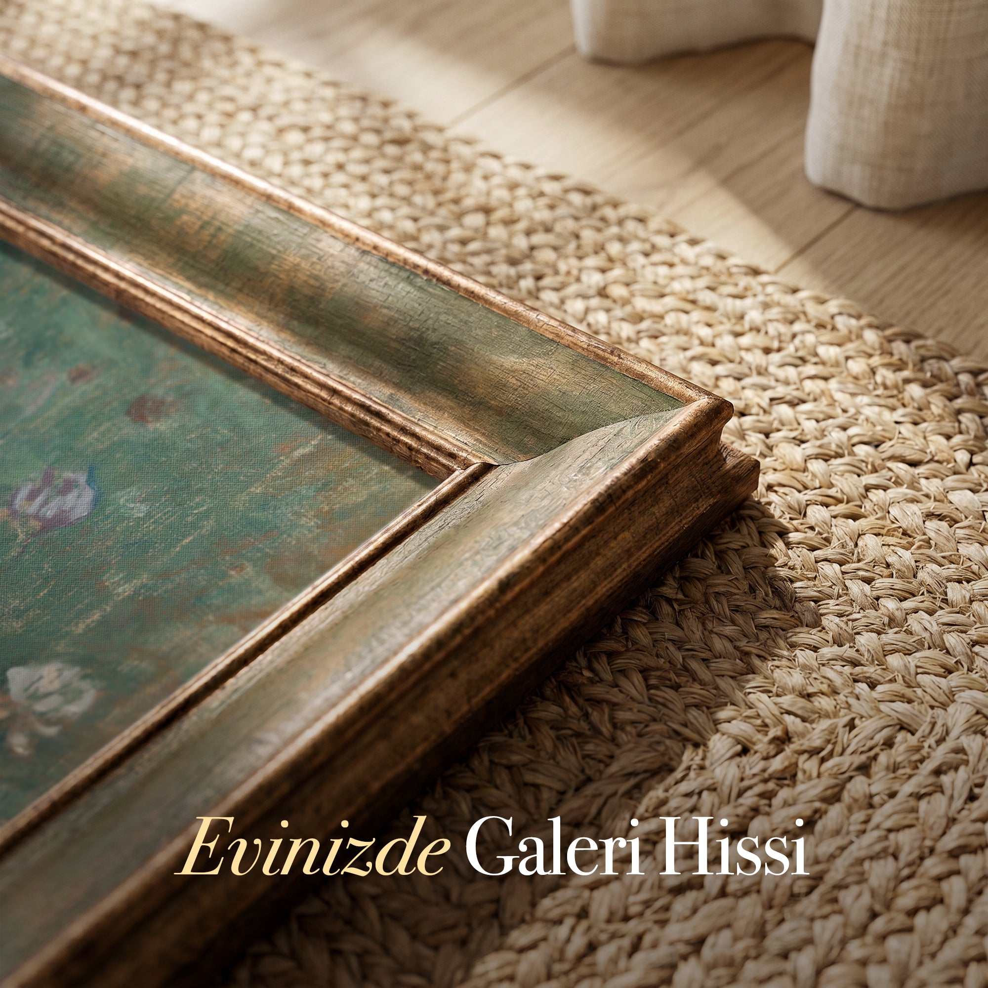 Yeşil Çiçek Bahçesi Poster – Vintage Floral Dekoratif Duvar Posteri