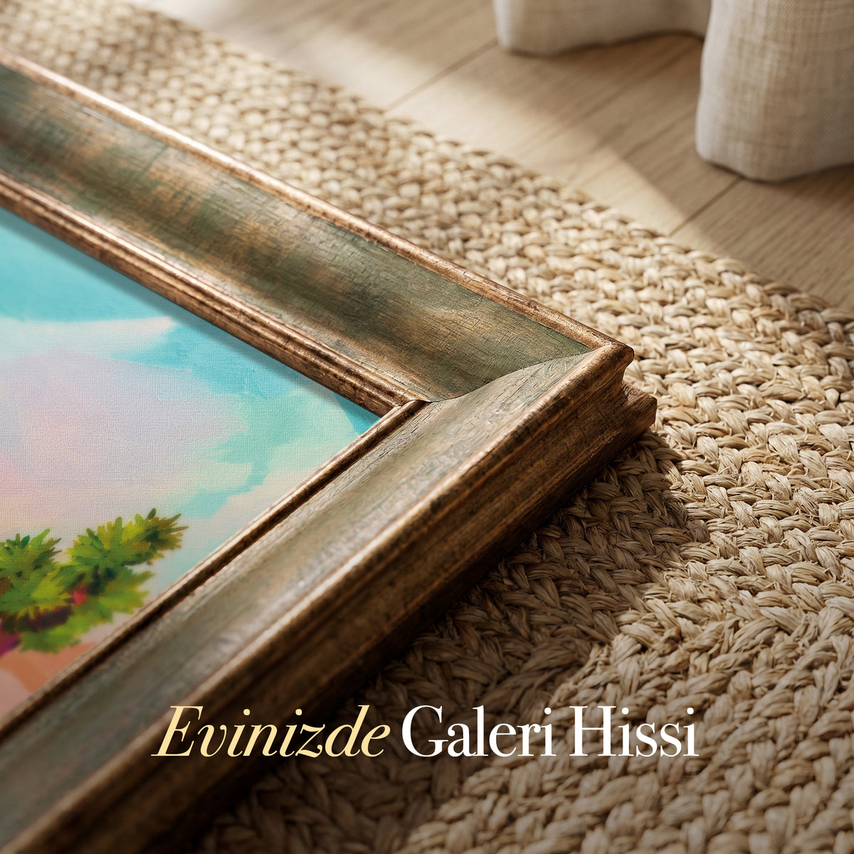 Renkli Çöl Manzarası – Modern Kanvas Tablo