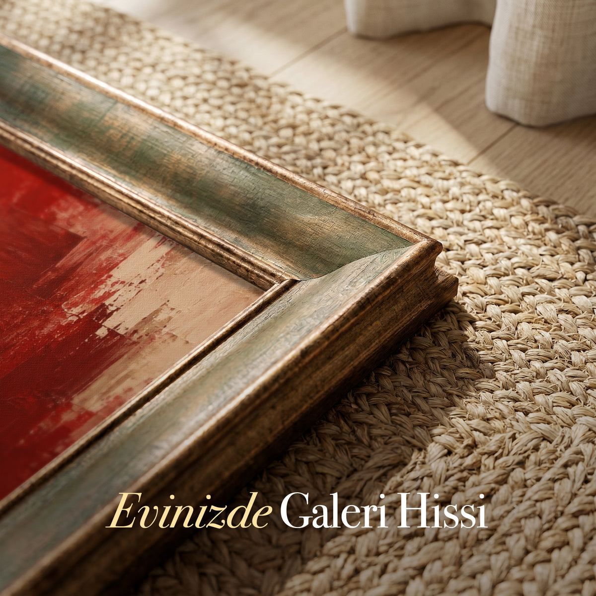 Atatürk Silüeti – Kırmızı Zemin Modern Kanvas Tablo