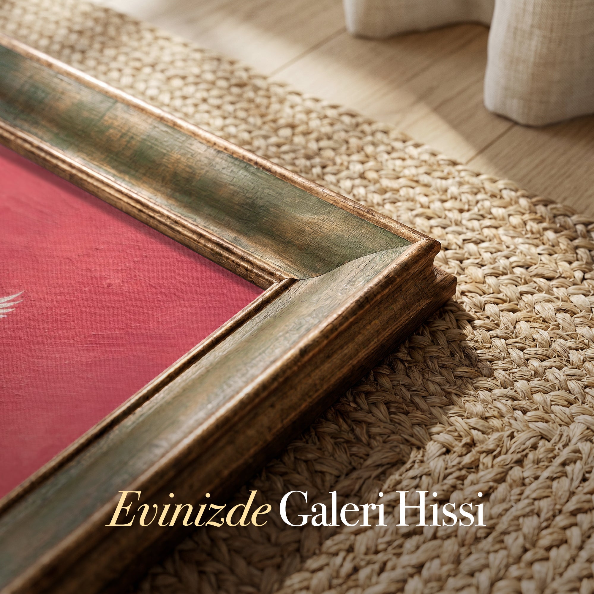 Pembe Gökyüzünde Uçan Turnalar – Modern Kanvas Tablo