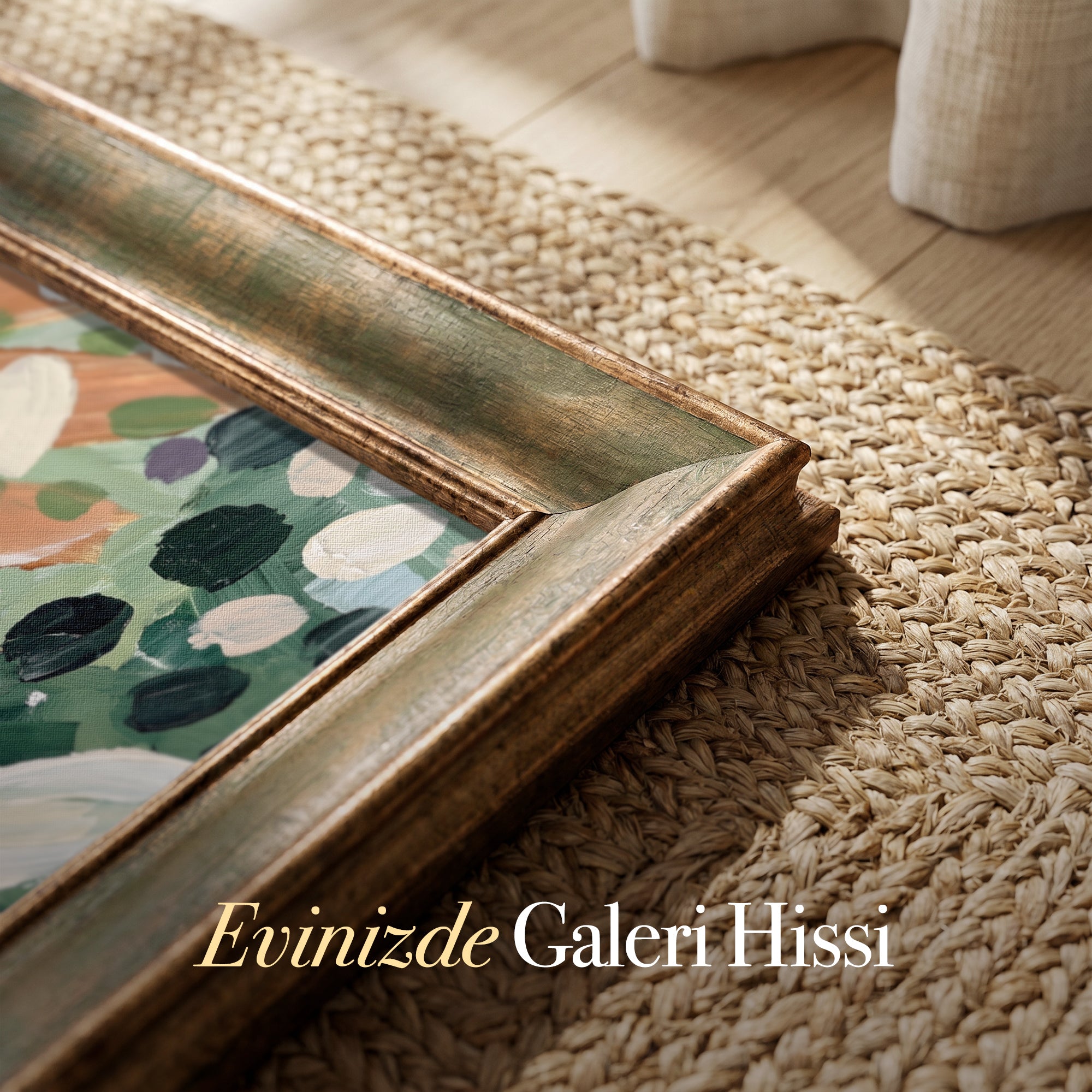 Soyut Çiçek Bahçesi Kanvas Tablo – Pastel Floral Modern Dekoratif Tablo