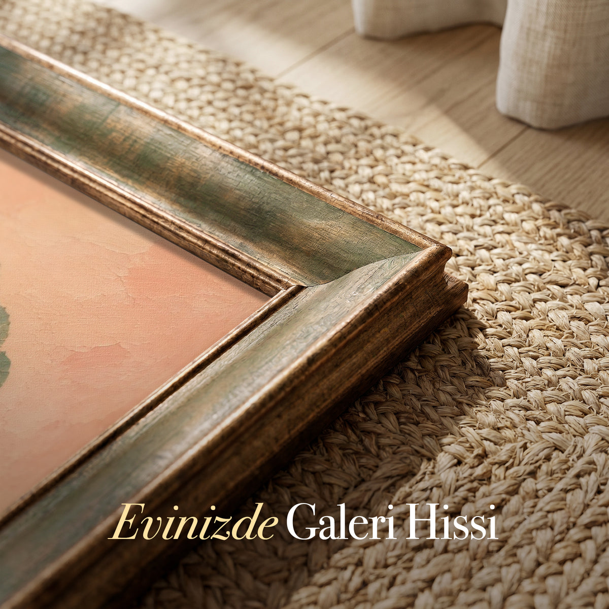 Pembe Zeminde Lotuslar – Vintage Botanik Kanvas Tablo