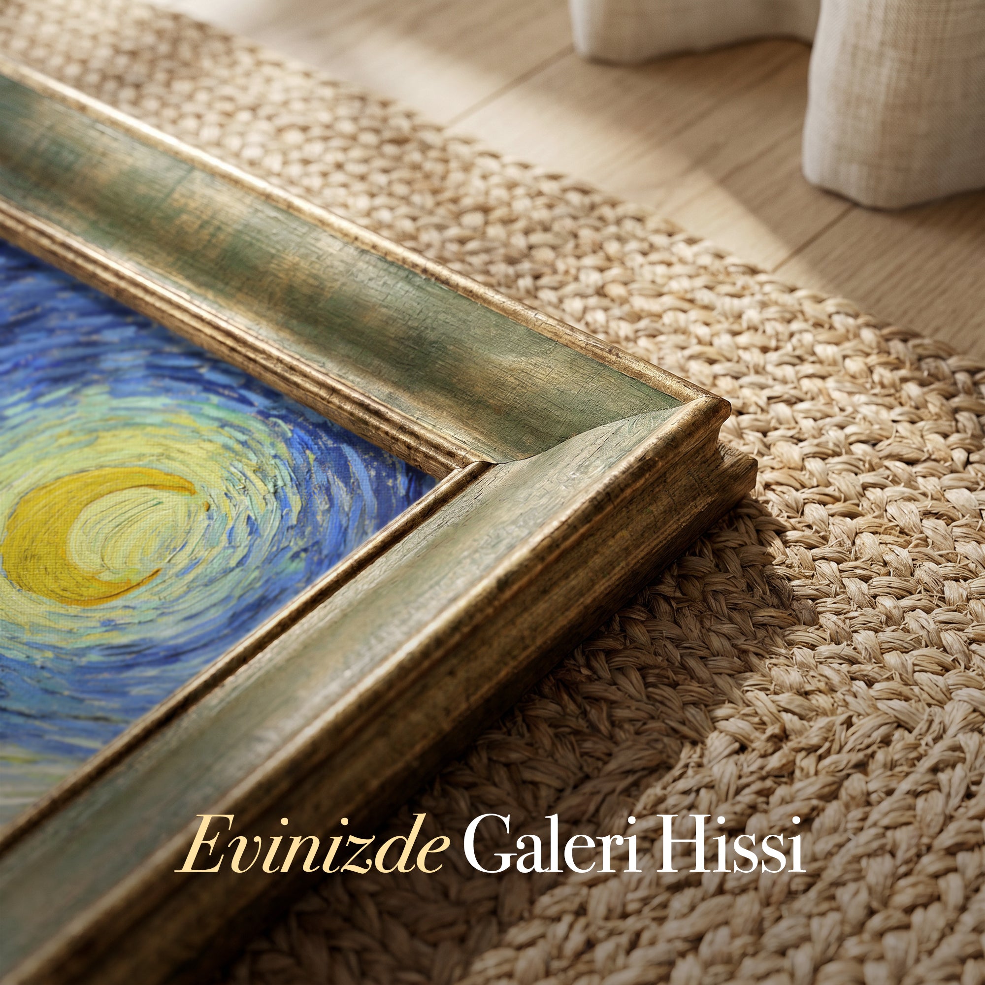 Vincent van Gogh – Yıldızlı Gece (1889) | Çerçeveli Duvar Tablosu