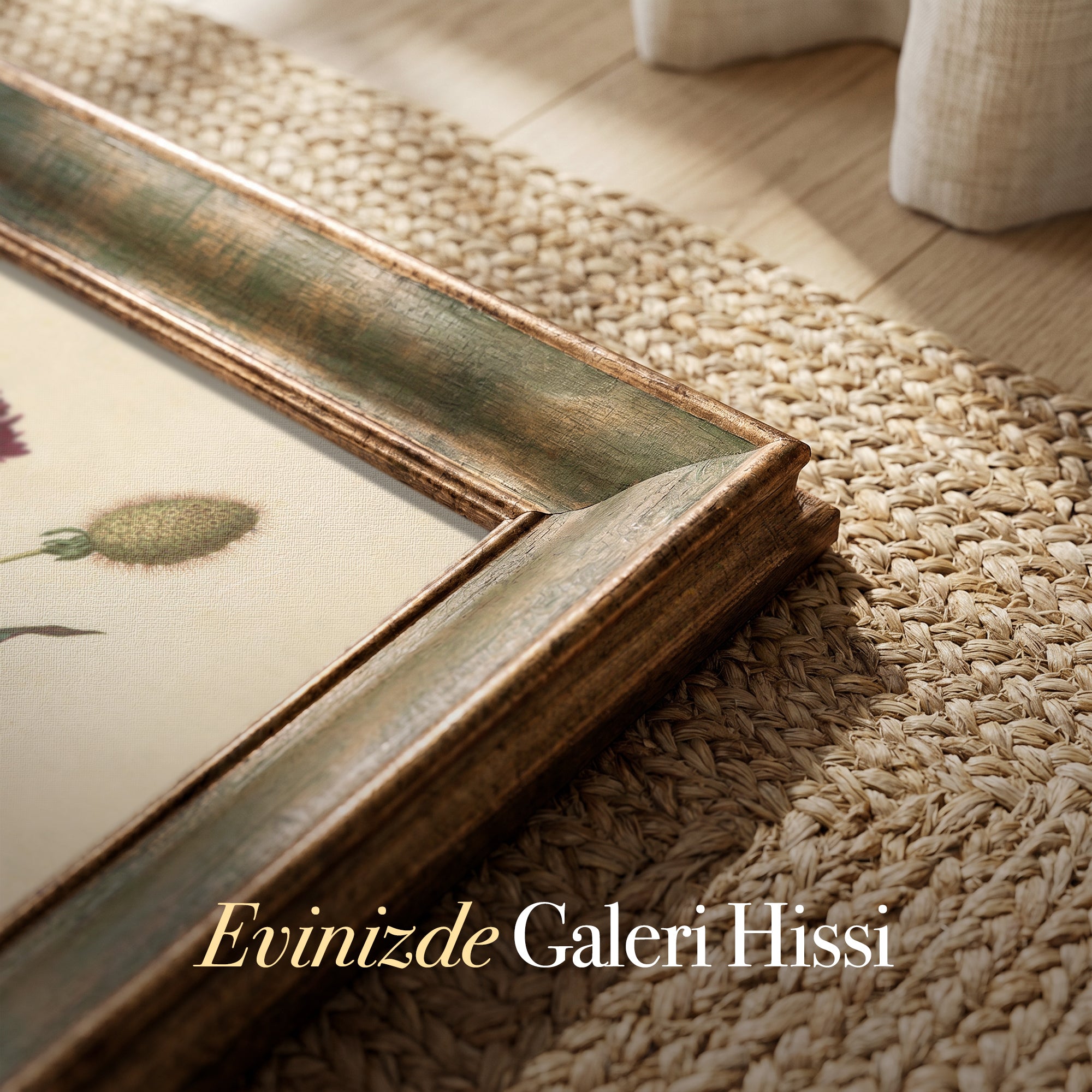 Vintage Kır Çiçekleri Kanvas Tablo – Botanik Buket Dekoratif Duvar Tablosu