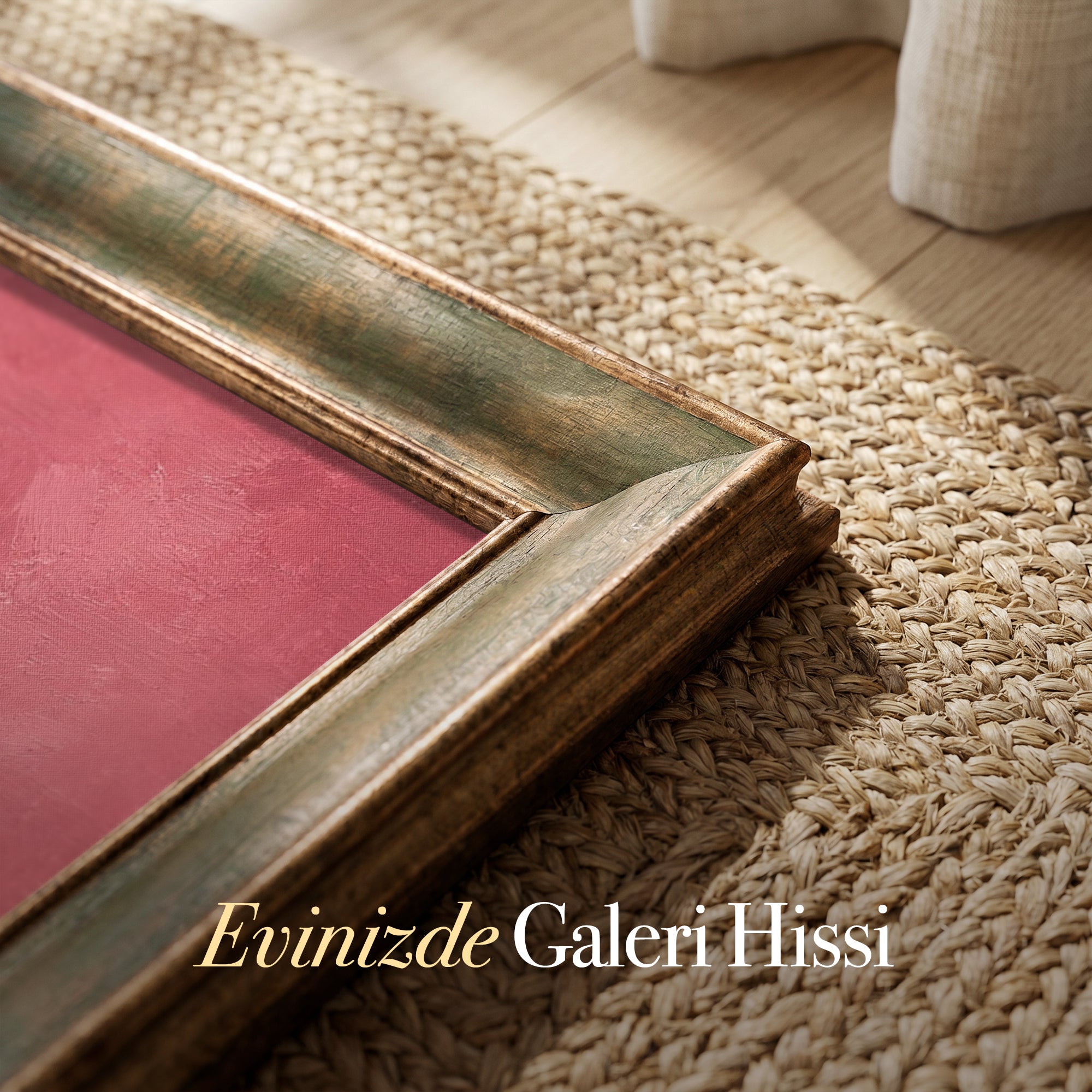 Pembe Zeminde Kelebekler – Renkli Modern Kanvas Tablo