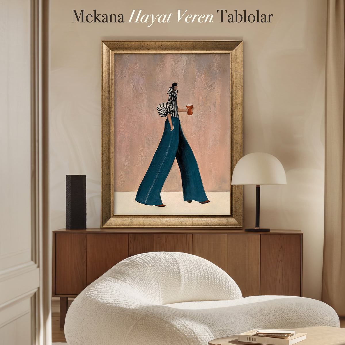 Şık Kadın Figürü – Modern Moda Kanvas Tablo