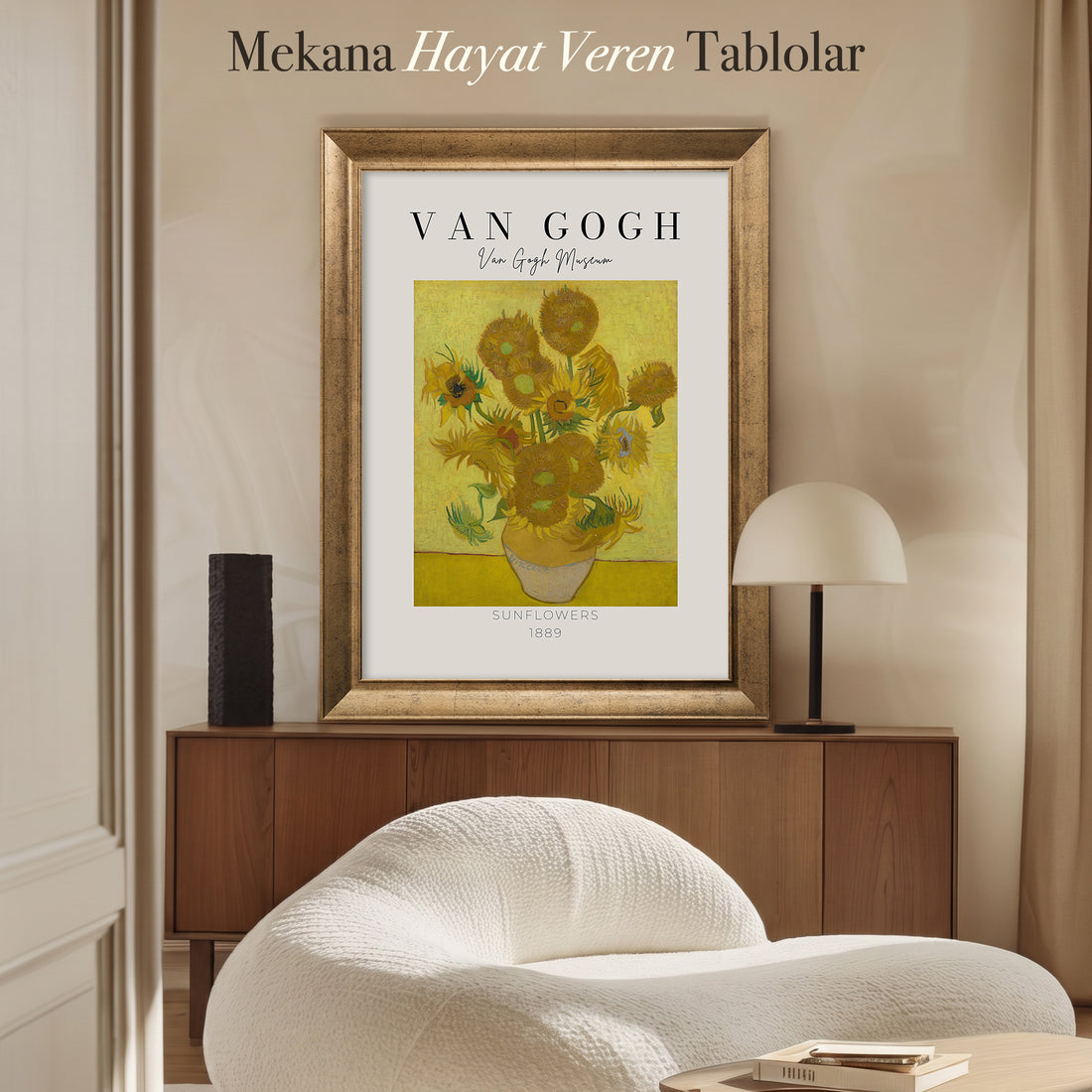 Vincent van Gogh – Ayçiçekleri (1889) | Çerçeveli Kanvas Tablo