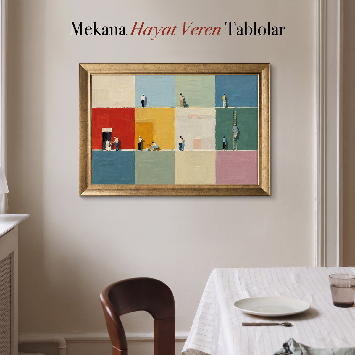 Renkli Duvarlar Kanvas Tablo