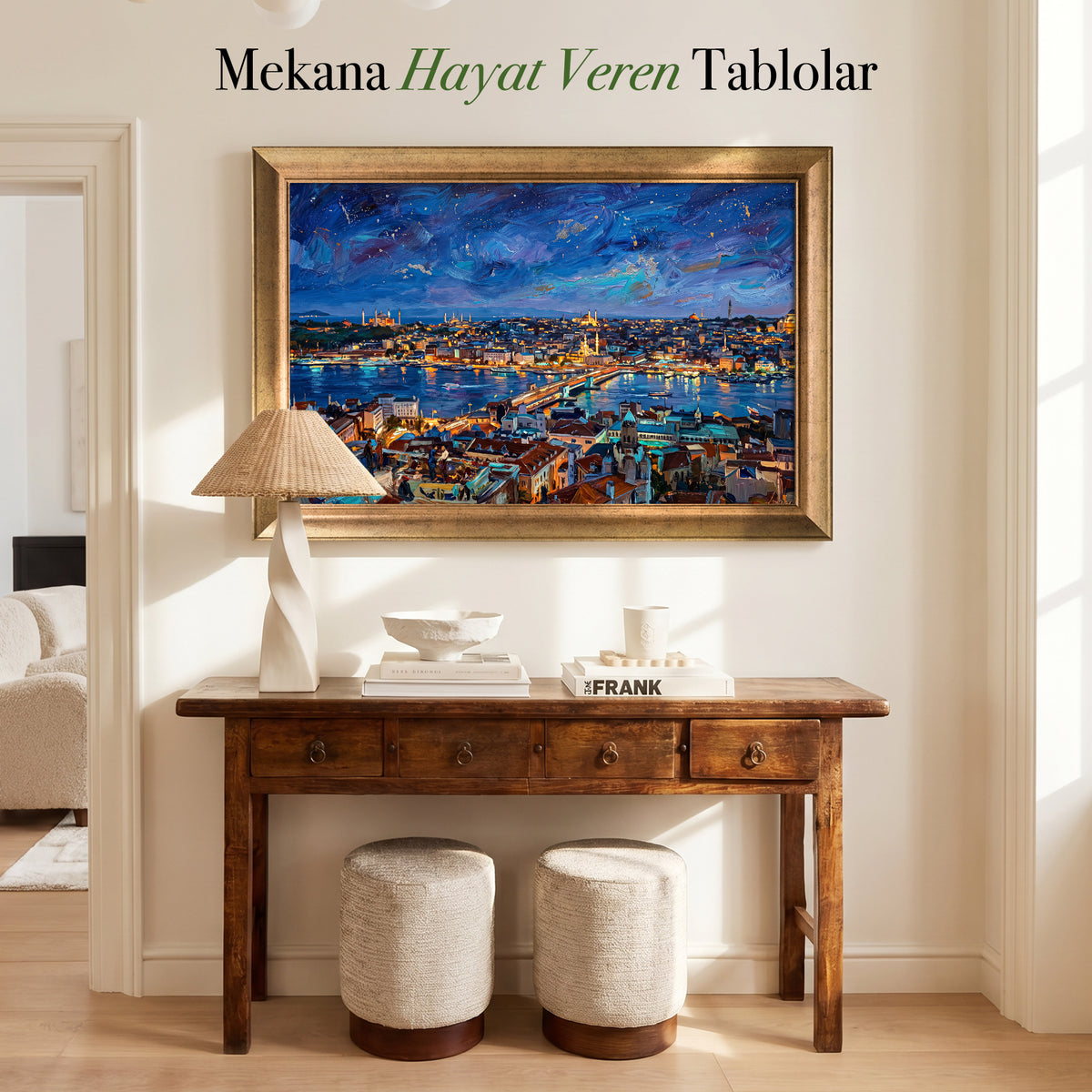 İstanbul Geceleri Kanvas Tablo