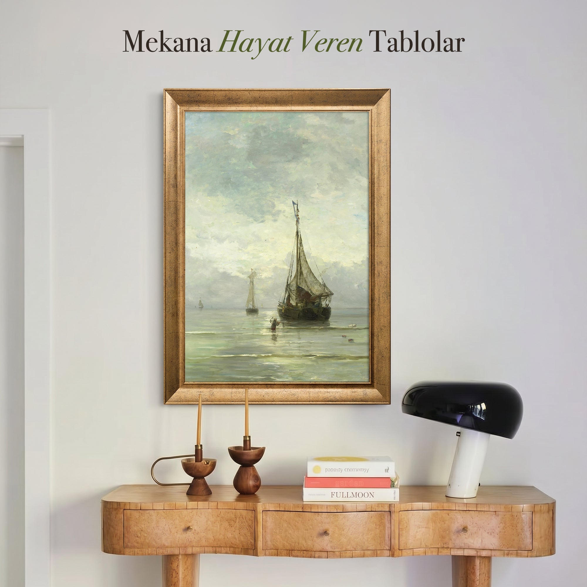 Hendrik Willem Mesdag – Kalme Zee / Sakin Deniz (1860–1900) Kanvas Tablo