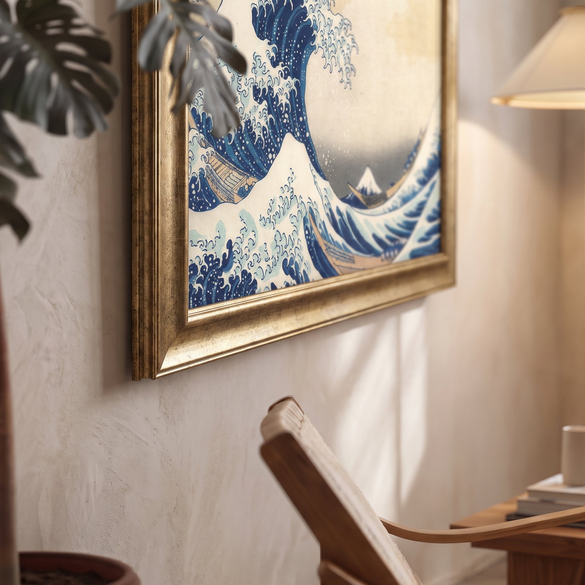 Büyük Dalga Kanvas Tablo – Japon Sanatı Esintili Vintage Deniz Duvar Dekoru